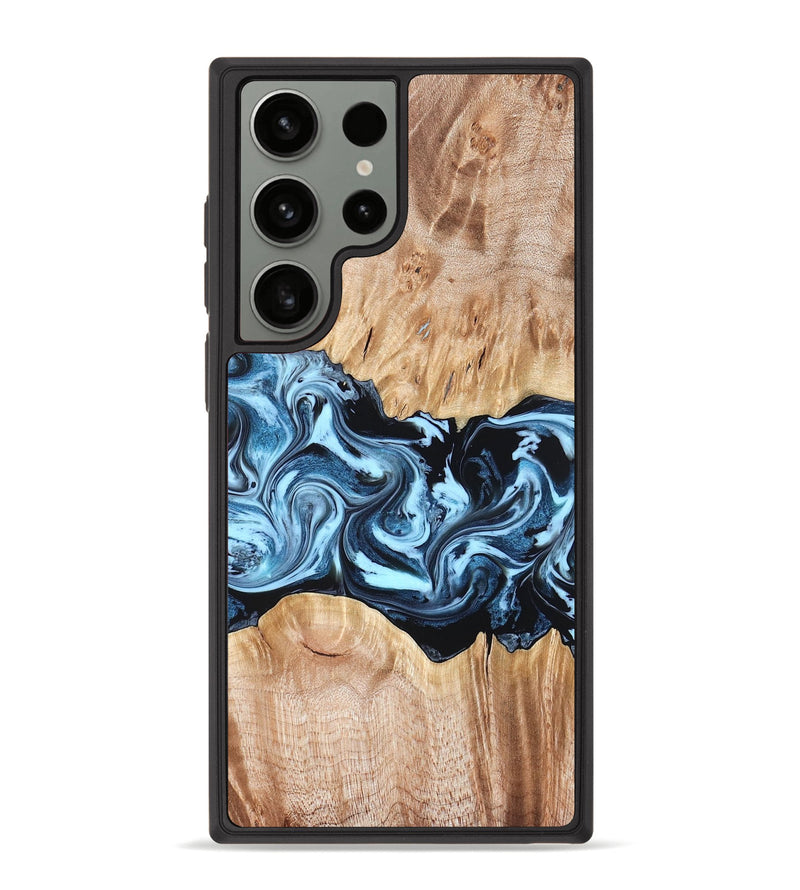 Galaxy S23 Ultra Wood Phone Case - Shavon (Blue, 822049)