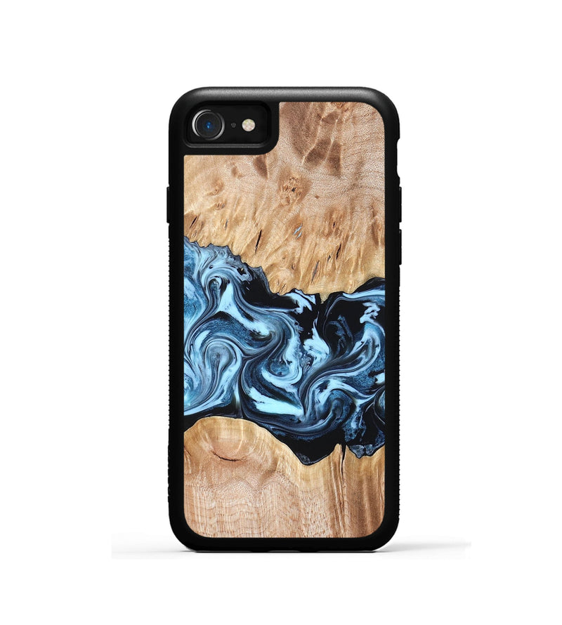 iPhone SE Wood Phone Case - Shavon (Blue, 822049)