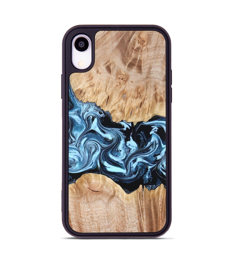 iPhone Xr Wood Phone Case - Shavon (Blue, 822049)