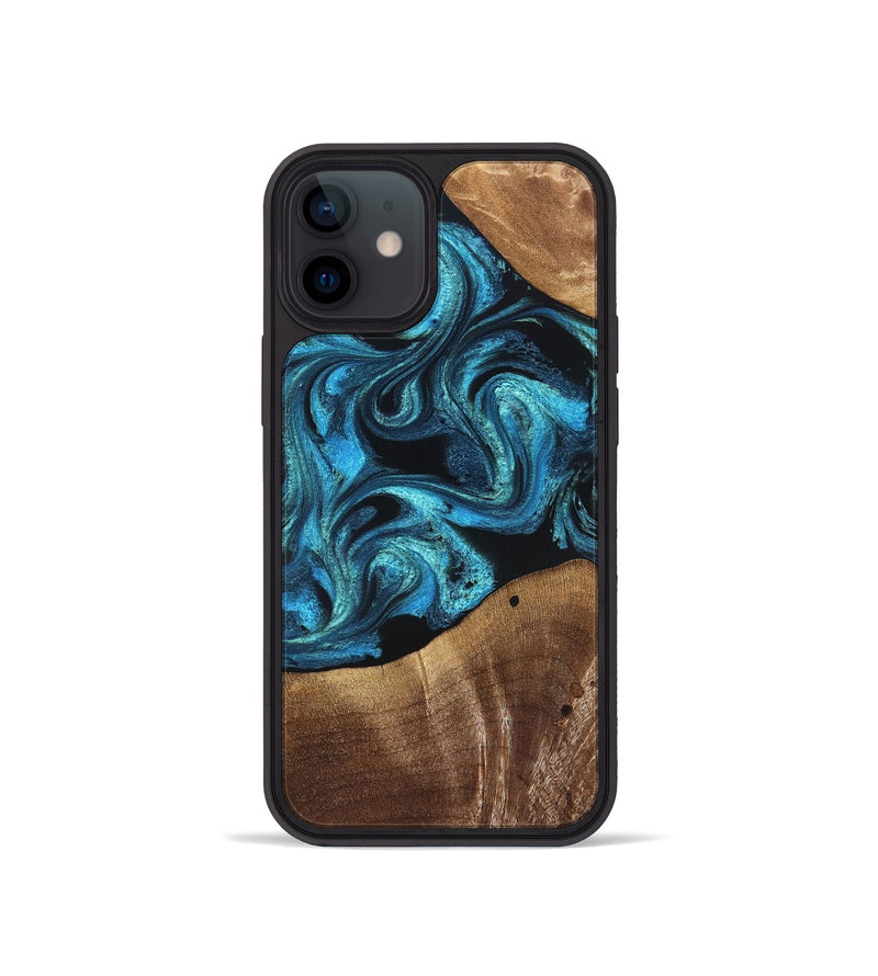 iPhone 12 mini Wood Phone Case - Wynter (Blue, 822050)