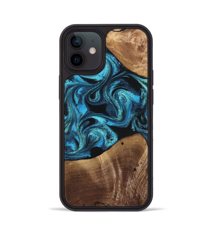 iPhone 12 Wood Phone Case - Wynter (Blue, 822050)