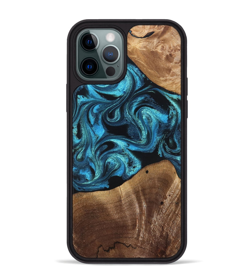 iPhone 12 Pro Max Wood Phone Case - Wynter (Blue, 822050)