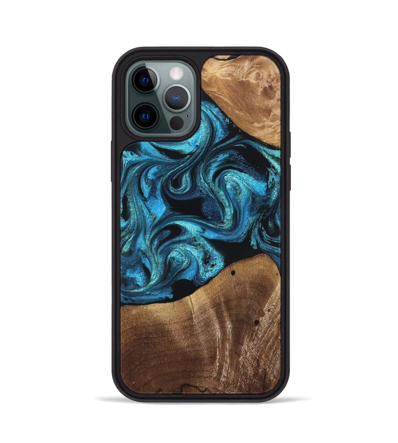 iPhone 12 Pro Wood Phone Case - Wynter (Blue, 822050)