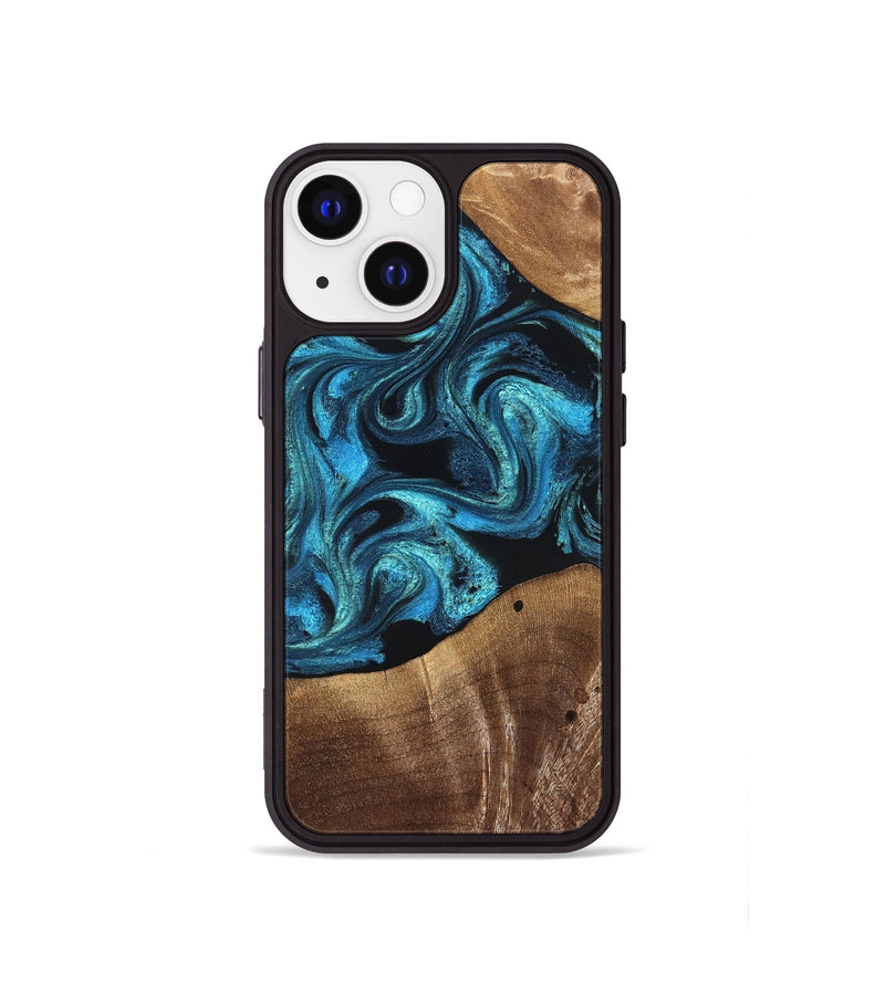 iPhone 13 mini Wood Phone Case - Wynter (Blue, 822050)