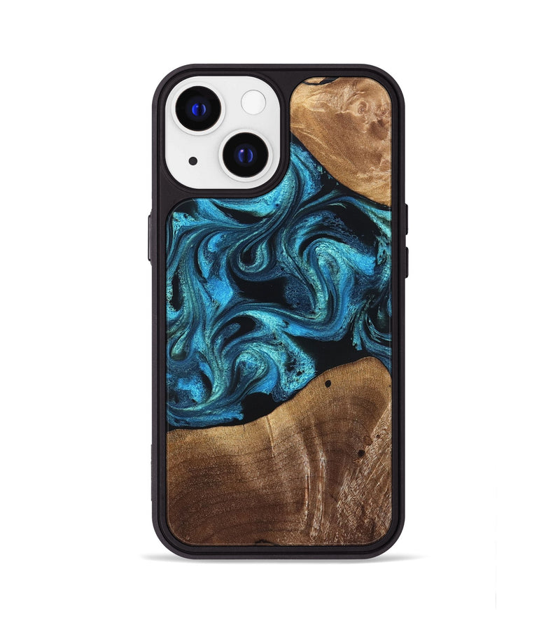 iPhone 13 Wood Phone Case - Wynter (Blue, 822050)