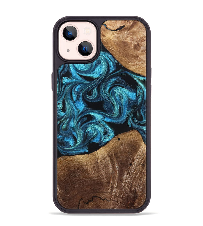 iPhone 14 Plus Wood Phone Case - Wynter (Blue, 822050)