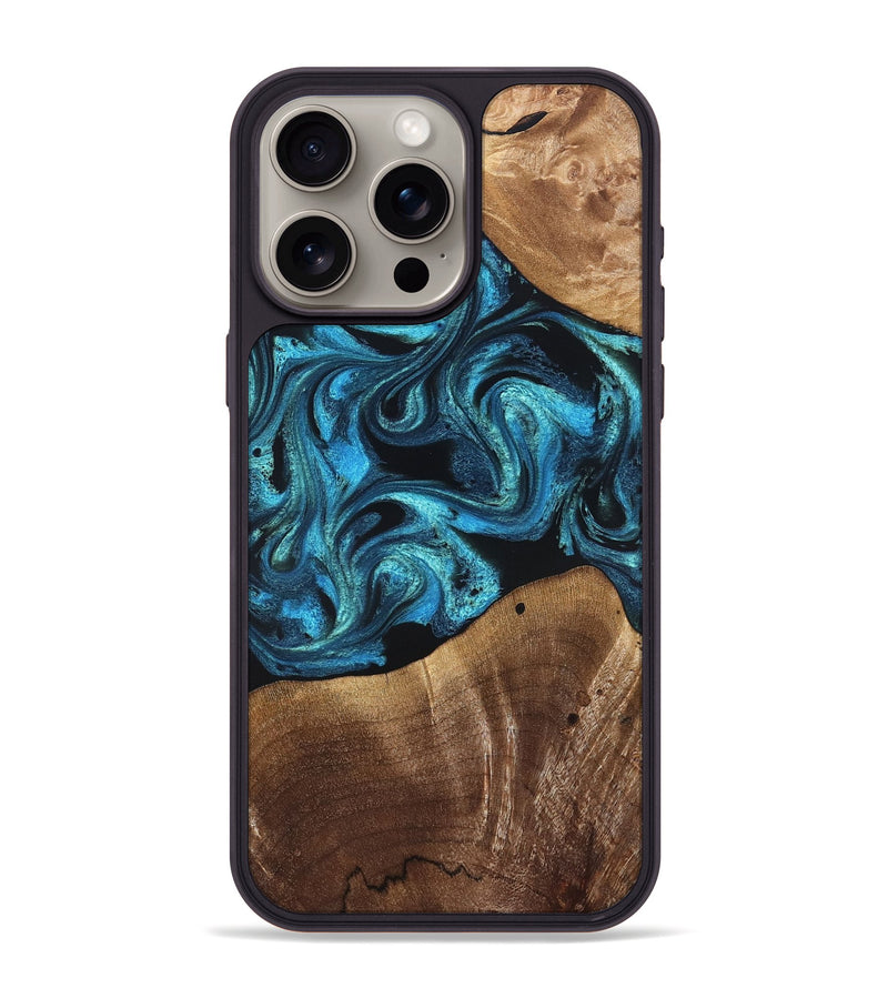 iPhone 15 Pro Max Wood Phone Case - Wynter (Blue, 822050)