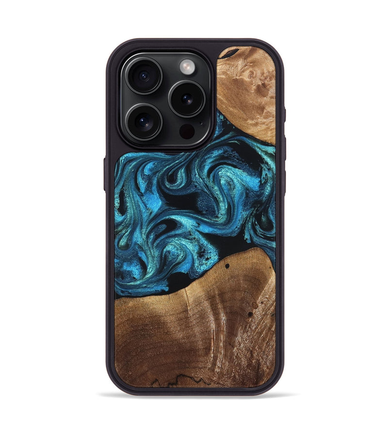 iPhone 15 Pro Wood Phone Case - Wynter (Blue, 822050)
