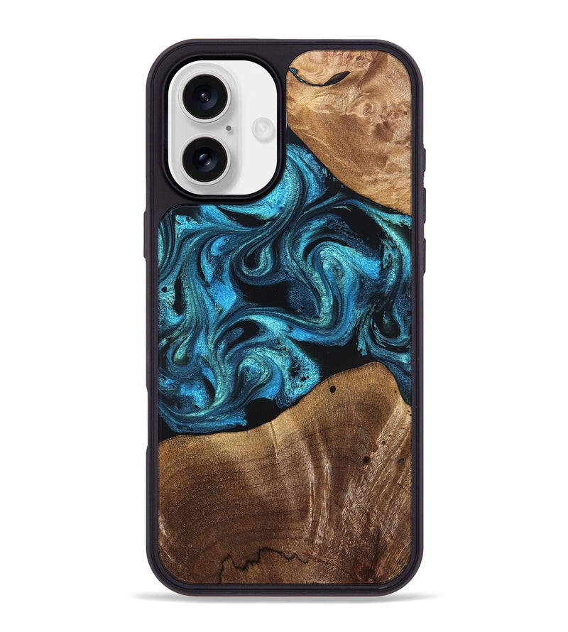 iPhone 16 Plus Wood Phone Case - Wynter (Blue, 822050)