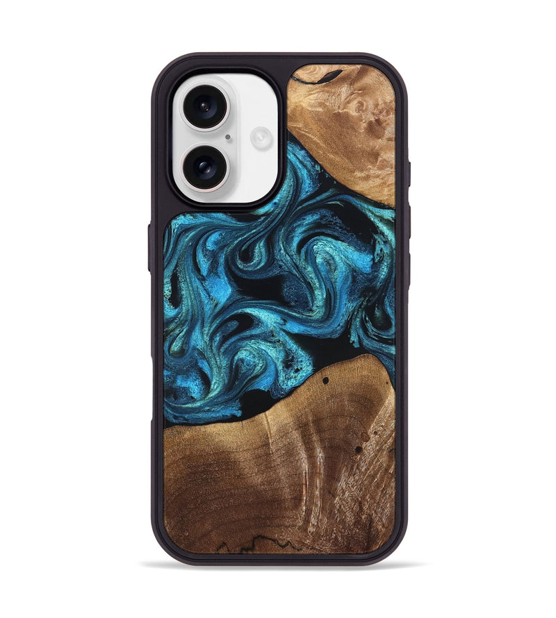iPhone 17 Wood Phone Case - Wynter (Blue, 822050)