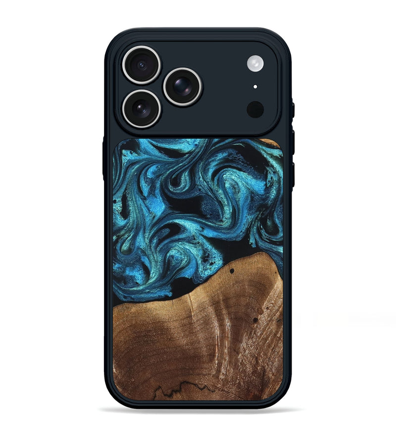 iPhone 17 Pro Max Wood Phone Case - Wynter (Blue, 822050)