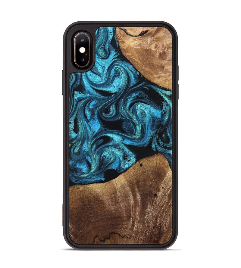 iPhone Xs Max Wood Phone Case - Wynter (Blue, 822050)