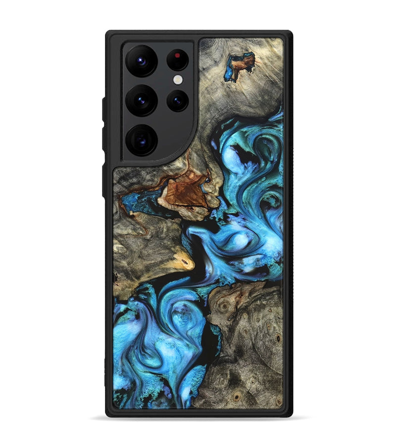 Galaxy S22 Ultra Wood Phone Case - Rowan (Blue, 822051)
