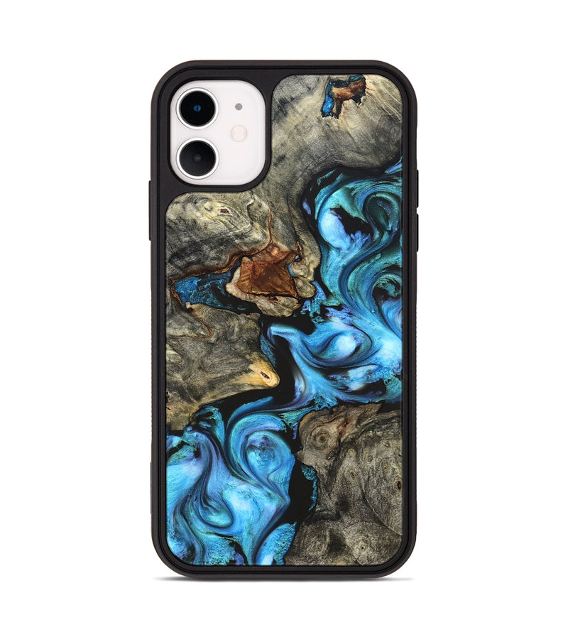 iPhone 11 Wood Phone Case - Rowan (Blue, 822051)