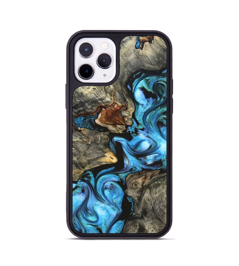 iPhone 11 Pro Wood Phone Case - Rowan (Blue, 822051)