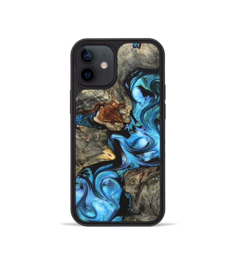 iPhone 12 mini Wood Phone Case - Rowan (Blue, 822051)