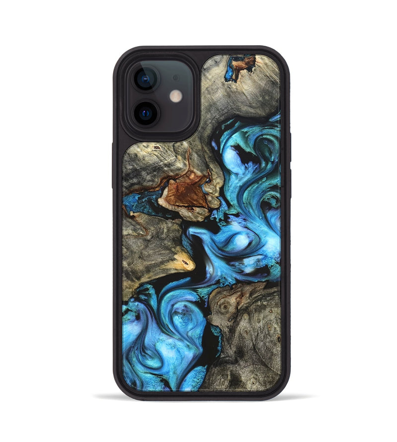 iPhone 12 Wood Phone Case - Rowan (Blue, 822051)
