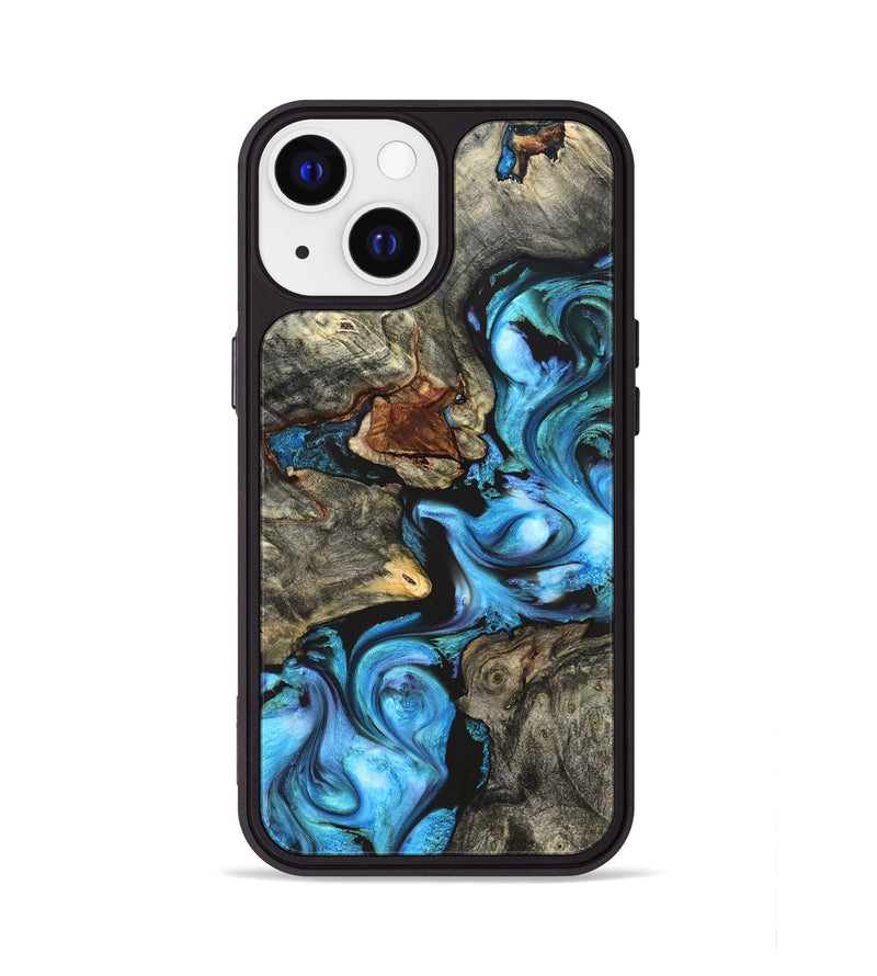 iPhone 13 Wood Phone Case - Rowan (Blue, 822051)