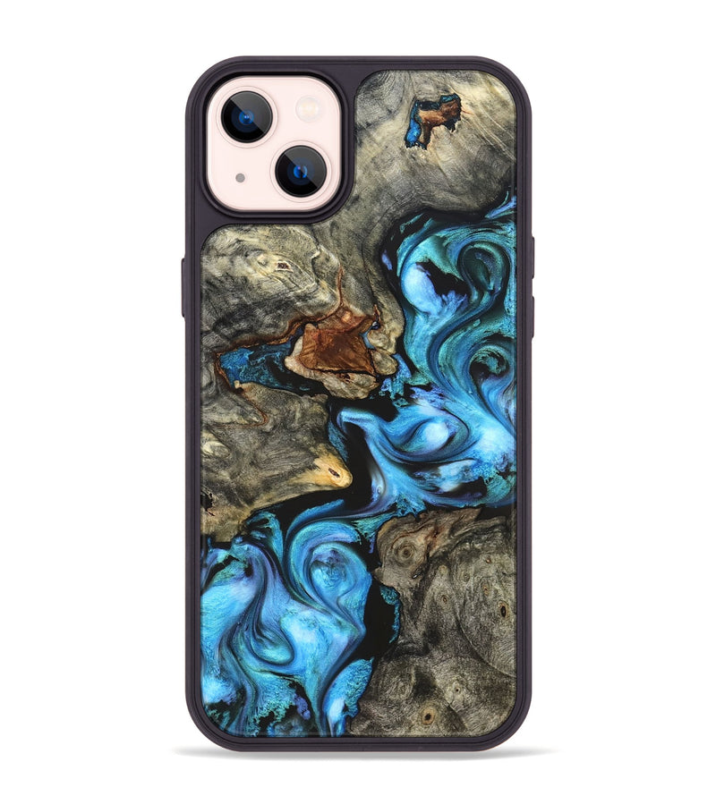 iPhone 14 Plus Wood Phone Case - Rowan (Blue, 822051)