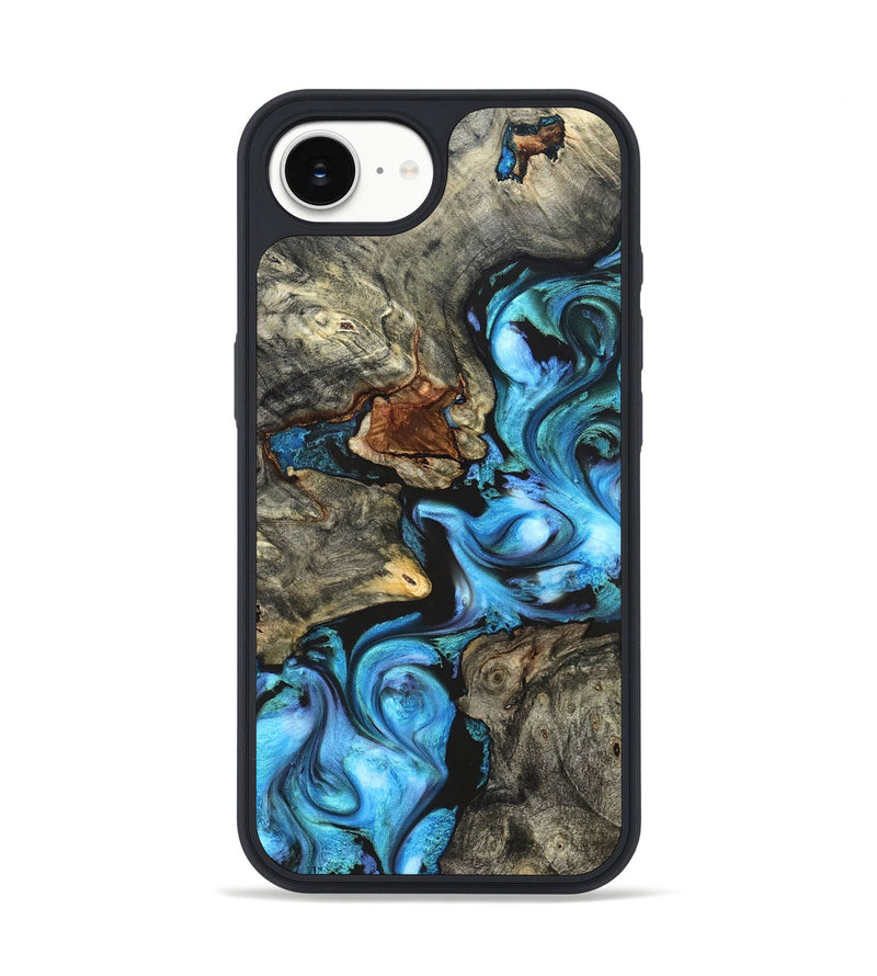 iPhone 16e Wood Phone Case - Rowan (Blue, 822051)