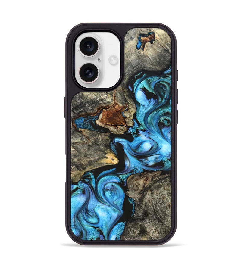 iPhone 17 Wood Phone Case - Rowan (Blue, 822051)