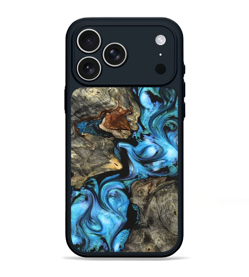 iPhone 17 Pro Max Wood Phone Case - Rowan (Blue, 822051)