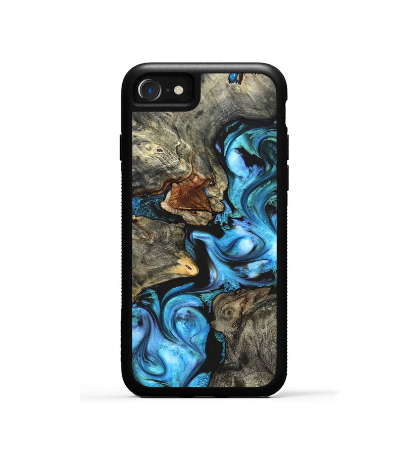 iPhone SE Wood Phone Case - Rowan (Blue, 822051)