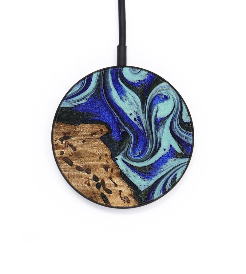 Circle Wood Wireless Charger - Bill (Blue, 822052)