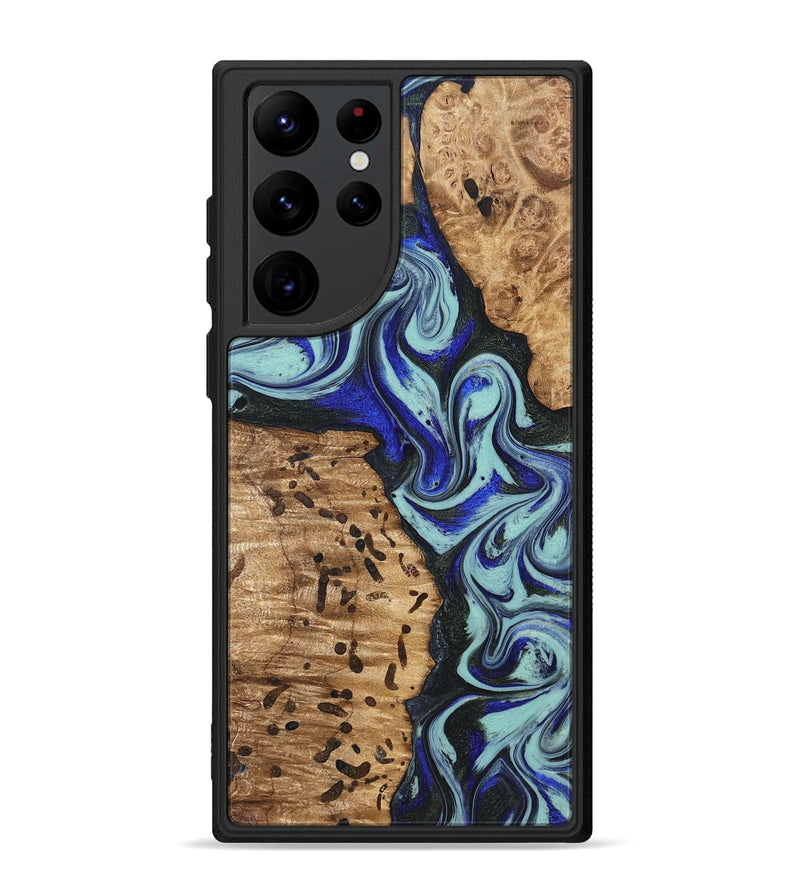 Galaxy S22 Ultra Wood Phone Case - Bill (Blue, 822052)