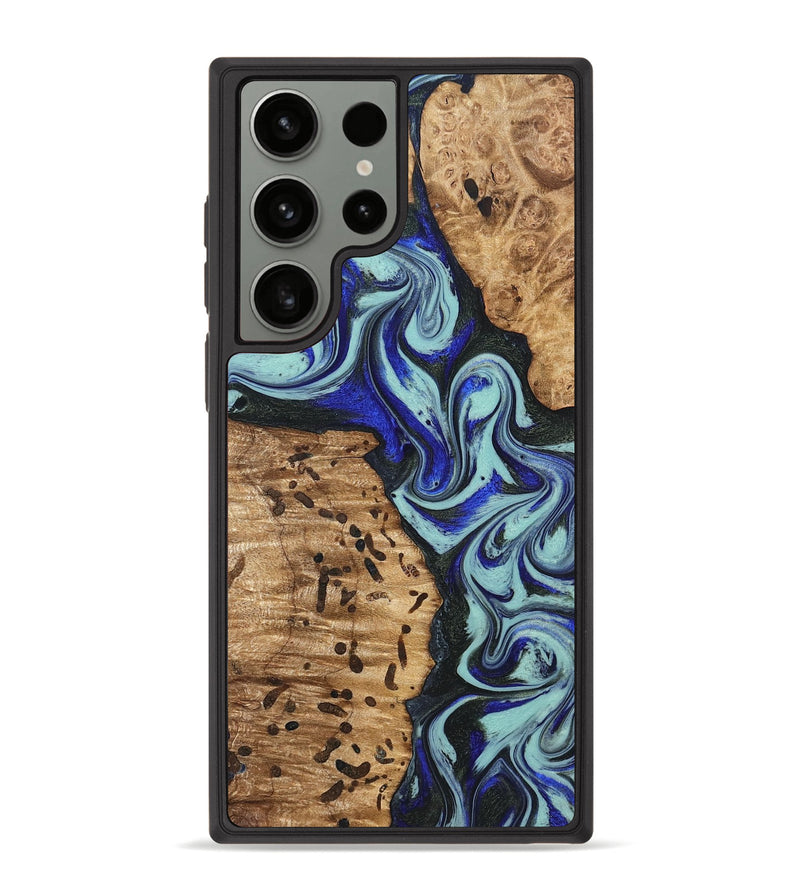 Galaxy S23 Ultra Wood Phone Case - Bill (Blue, 822052)