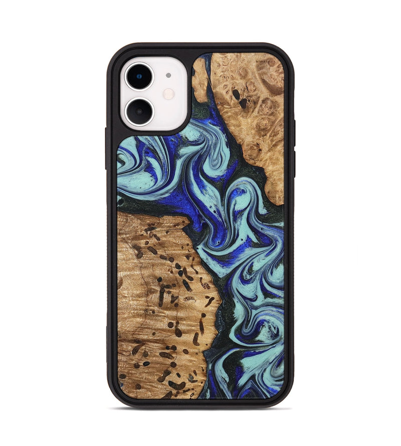 iPhone 11 Wood Phone Case - Bill (Blue, 822052)
