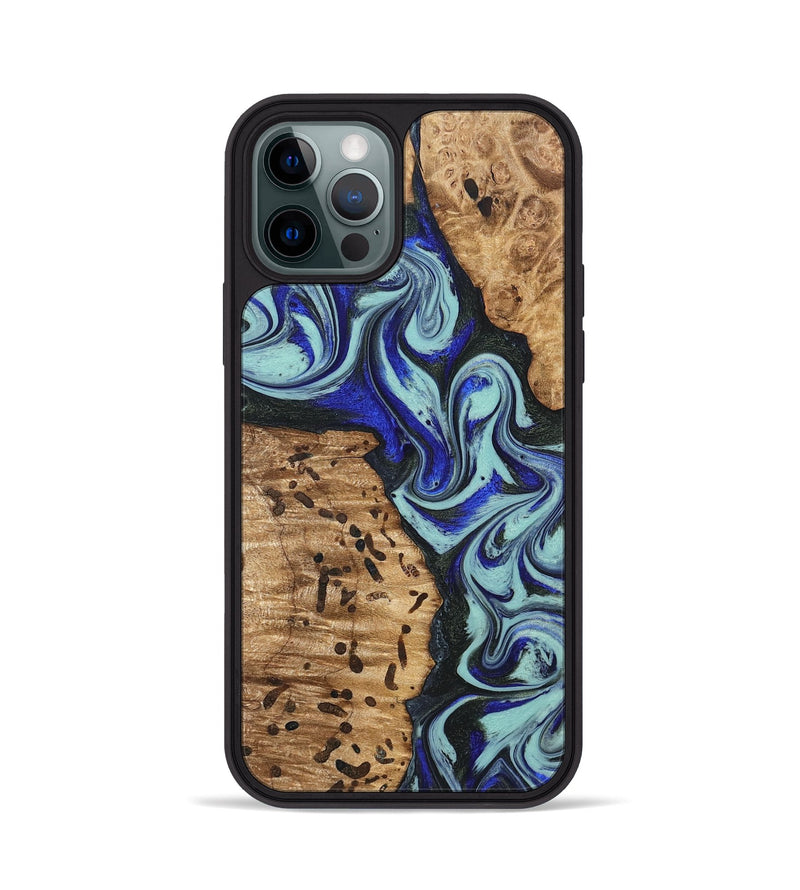 iPhone 12 Pro Wood Phone Case - Bill (Blue, 822052)