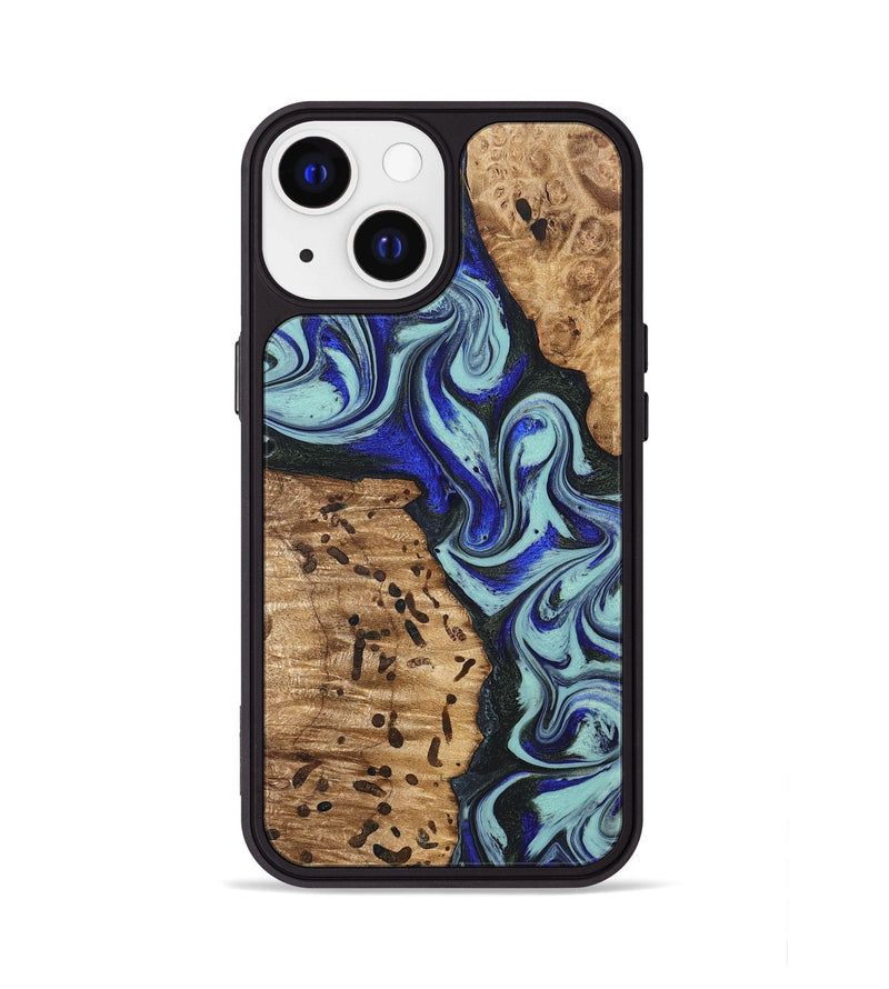 iPhone 13 Wood Phone Case - Bill (Blue, 822052)