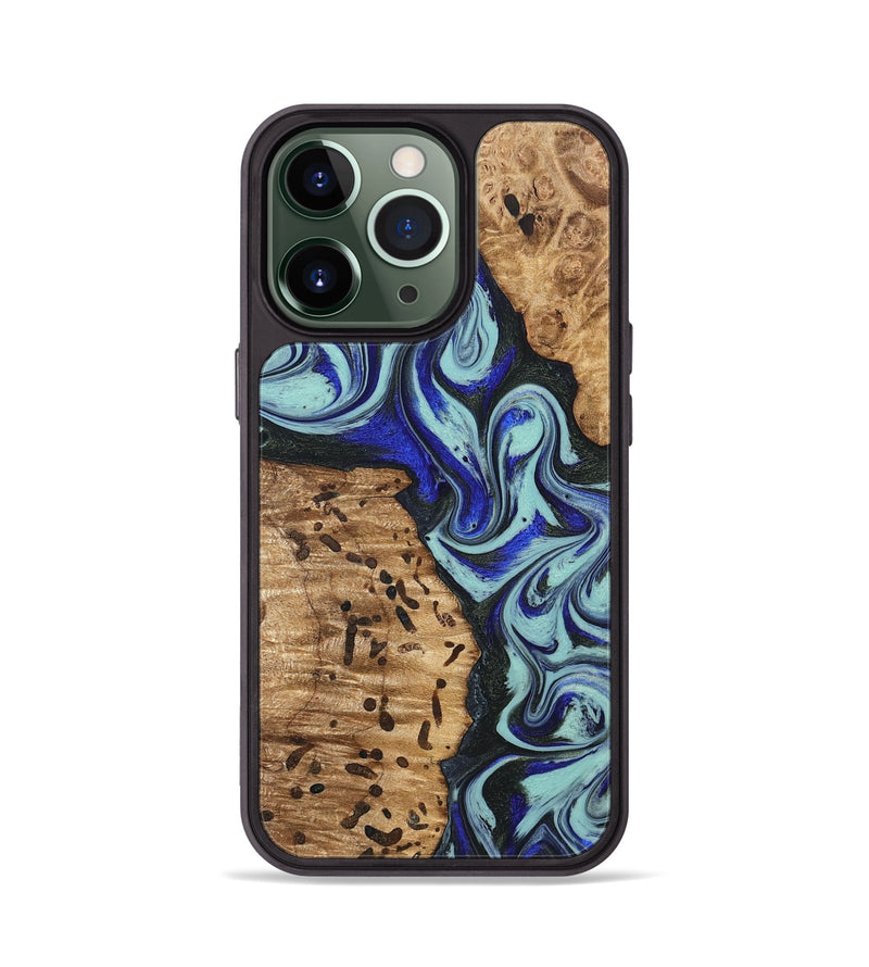 iPhone 13 Pro Wood Phone Case - Bill (Blue, 822052)