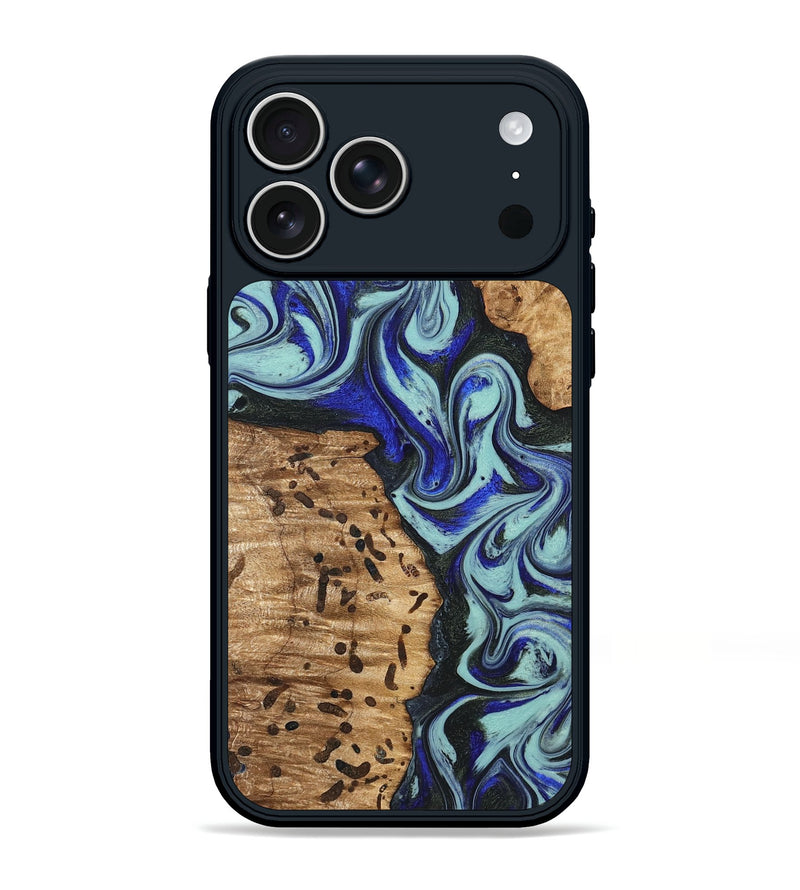 iPhone 17 Pro Max Wood Phone Case - Bill (Blue, 822052)