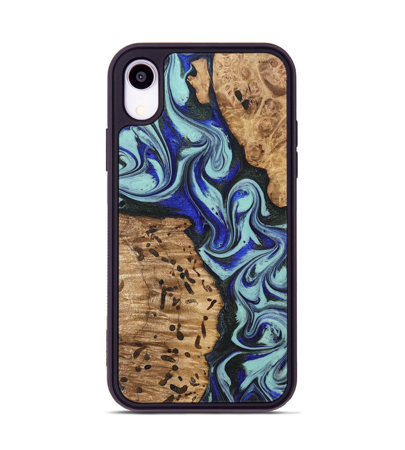 iPhone Xr Wood Phone Case - Bill (Blue, 822052)