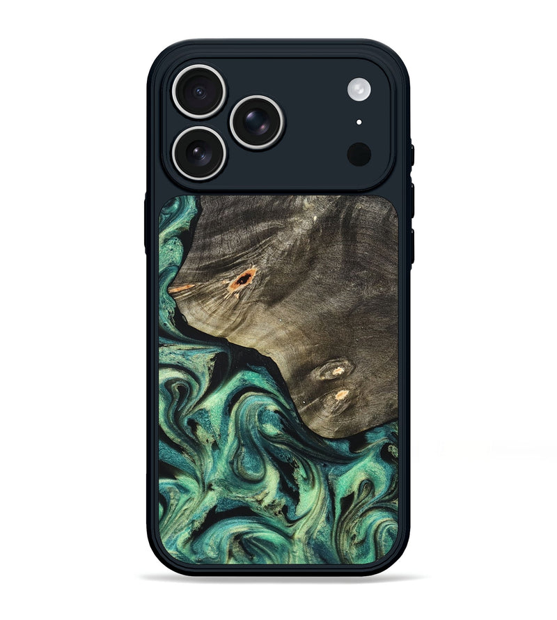 iPhone 17 Pro Max Wood Phone Case - Rolando (Green, 822055)
