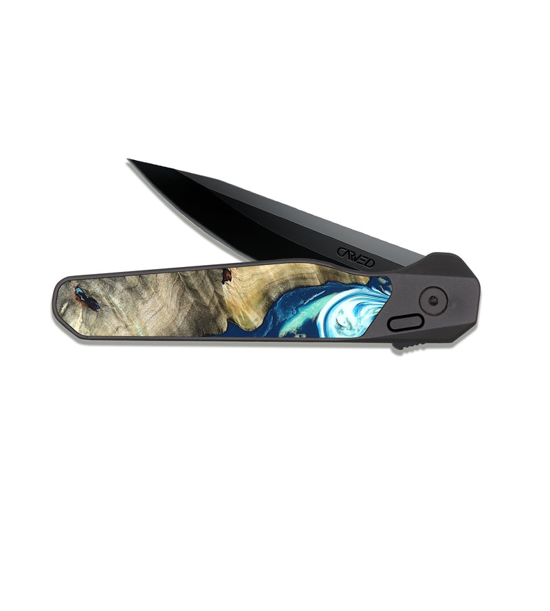 EDC Dark Slate Wood Pocket Knife - Ottis (Blue, 822056)