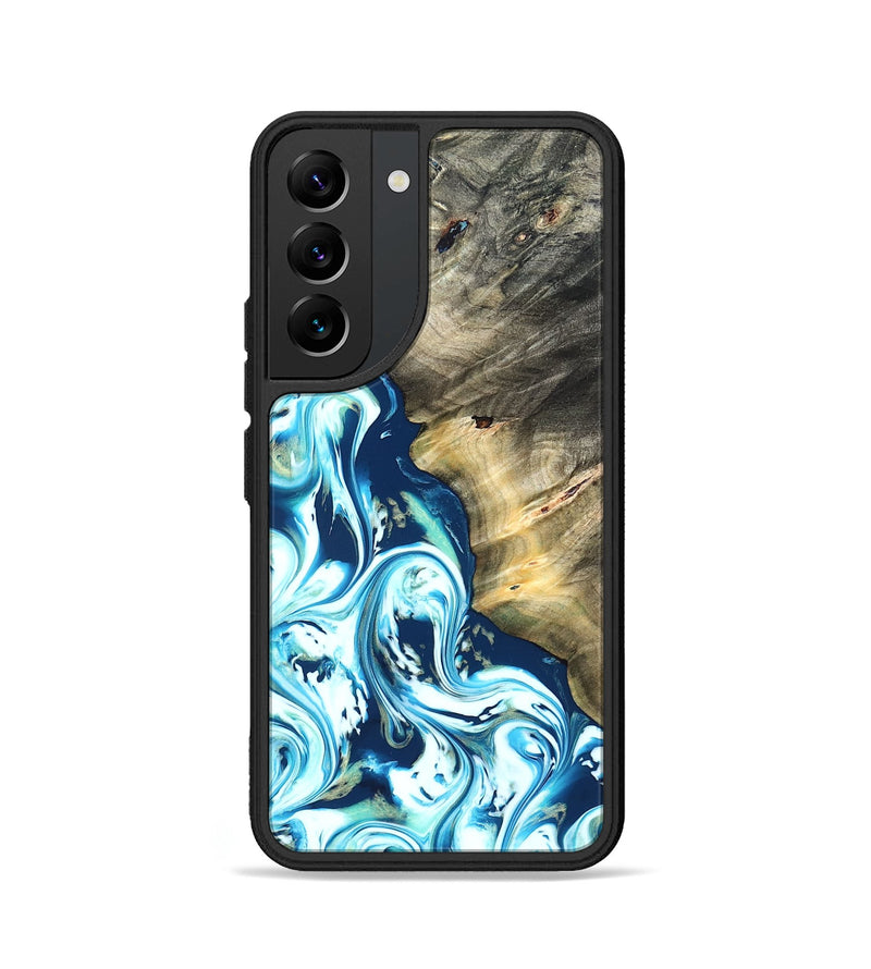 Galaxy S22 Wood Phone Case - Ottis (Blue, 822056)