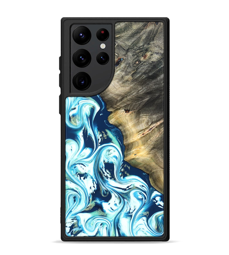 Galaxy S22 Ultra Wood Phone Case - Ottis (Blue, 822056)