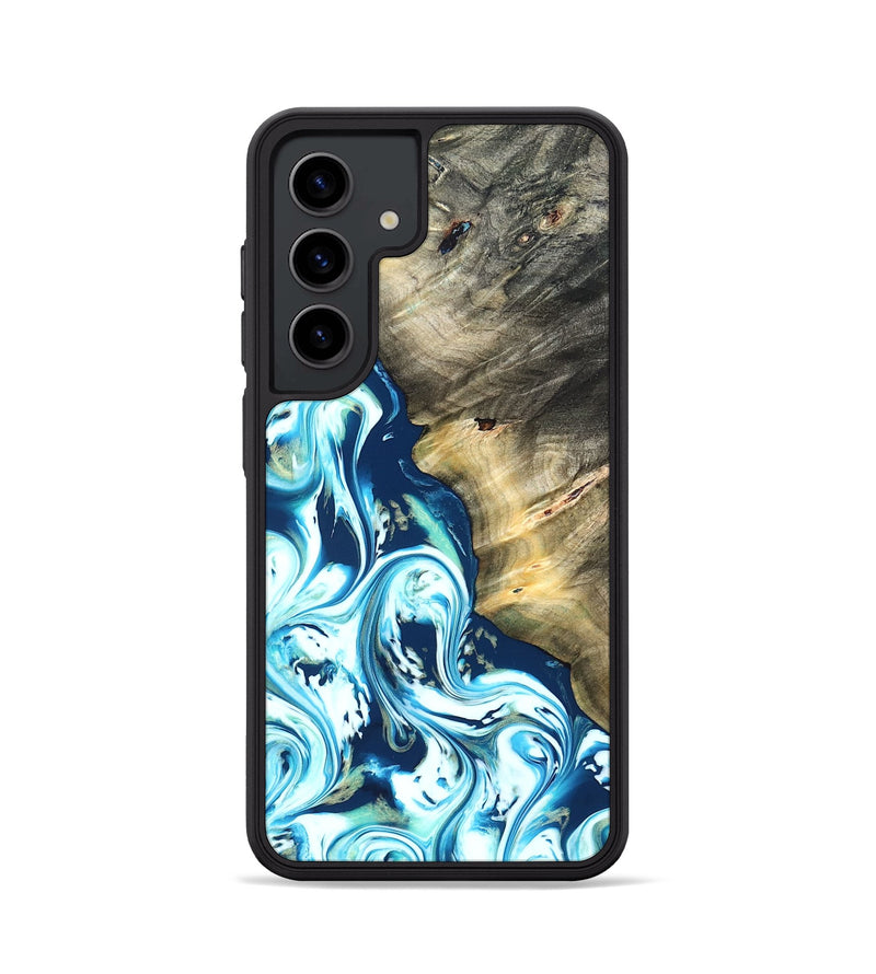 Galaxy S24 Wood Phone Case - Ottis (Blue, 822056)