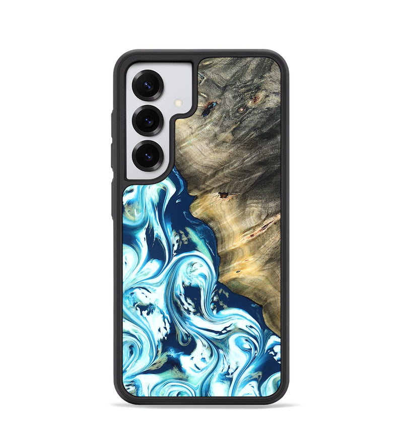 Galaxy S25 Wood Phone Case - Ottis (Blue, 822056)