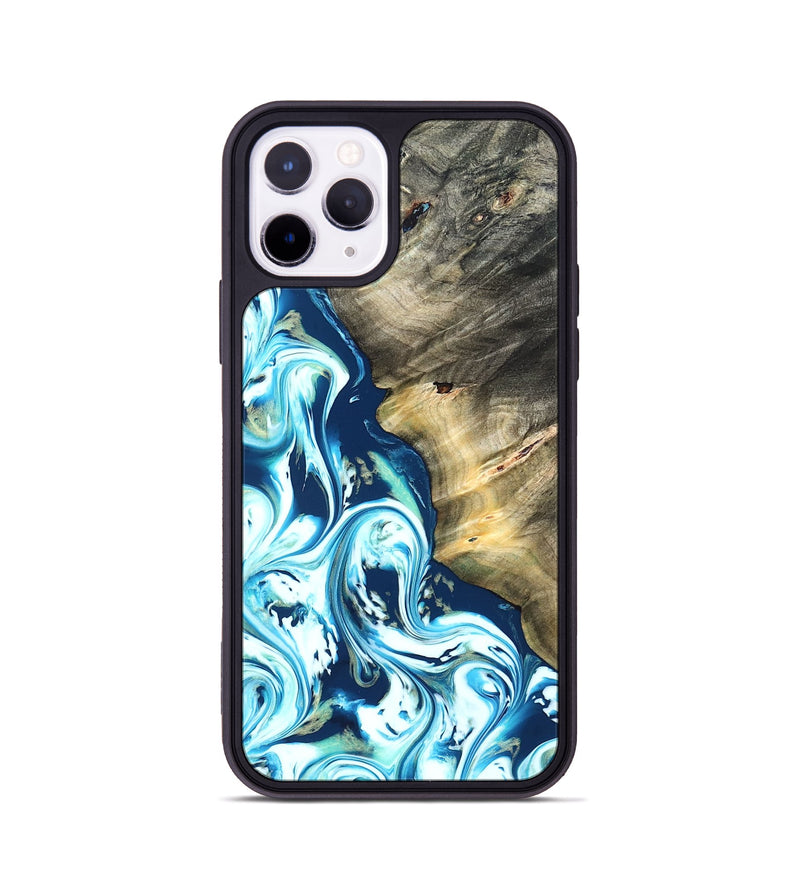 iPhone 11 Pro Wood Phone Case - Ottis (Blue, 822056)