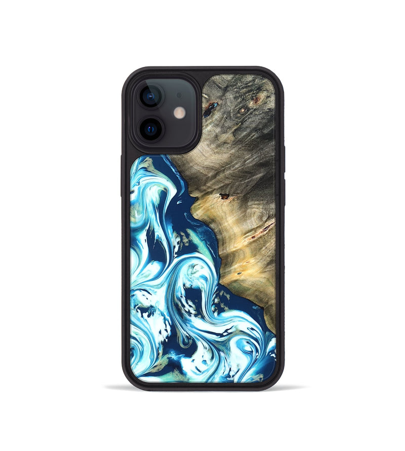 iPhone 12 mini Wood Phone Case - Ottis (Blue, 822056)