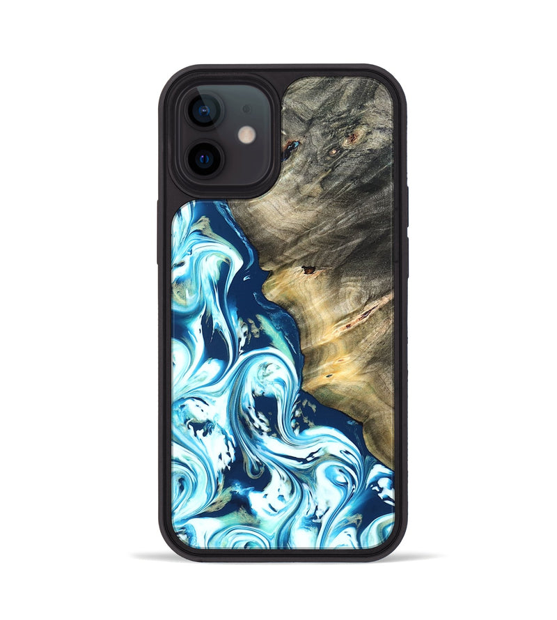iPhone 12 Wood Phone Case - Ottis (Blue, 822056)