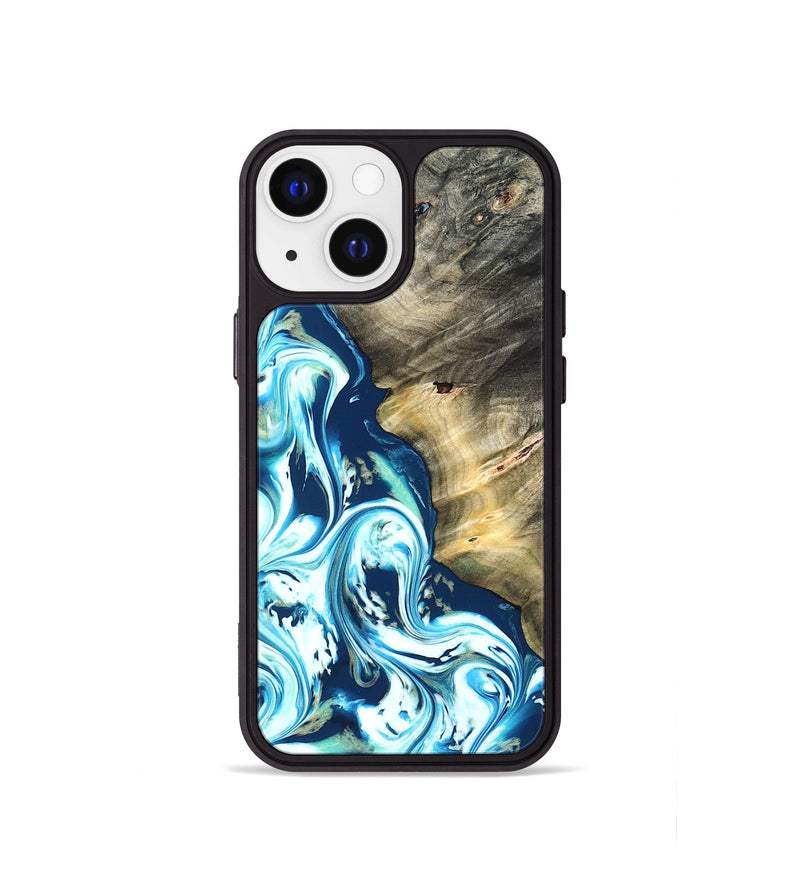 iPhone 13 mini Wood Phone Case - Ottis (Blue, 822056)