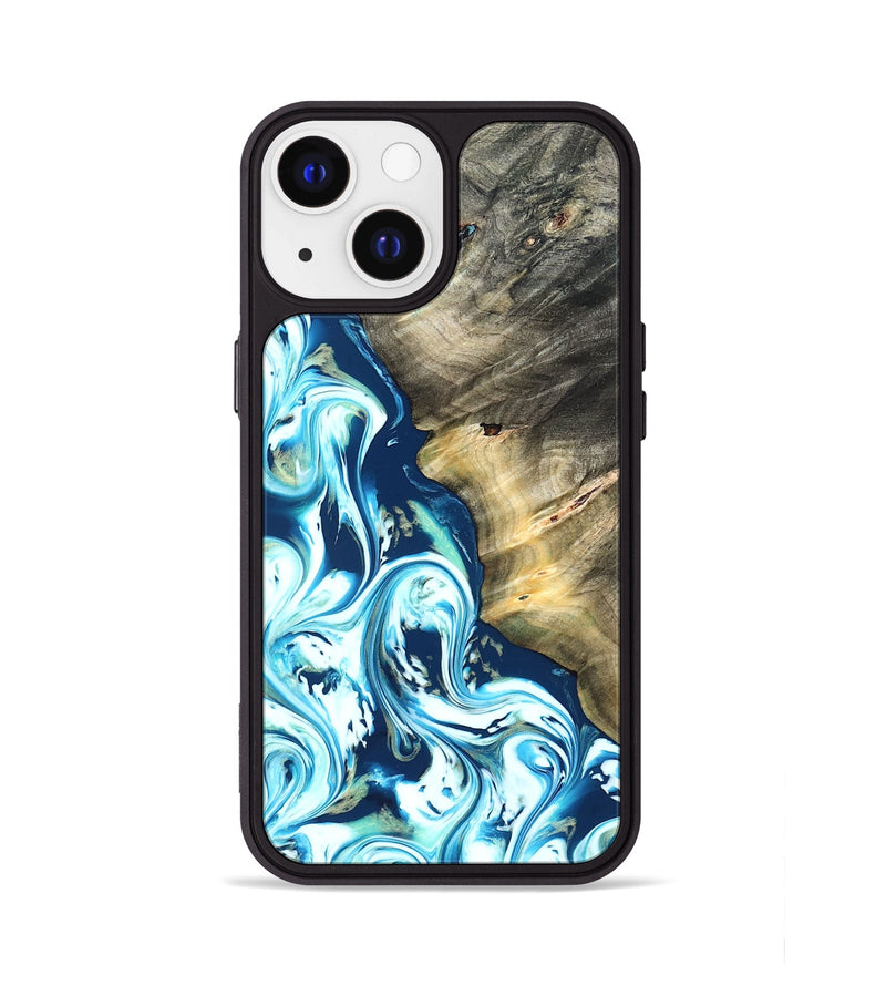 iPhone 13 Wood Phone Case - Ottis (Blue, 822056)