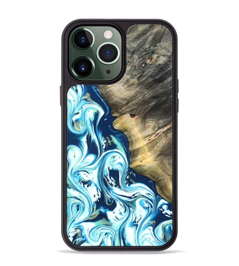 iPhone 13 Pro Max Wood Phone Case - Ottis (Blue, 822056)