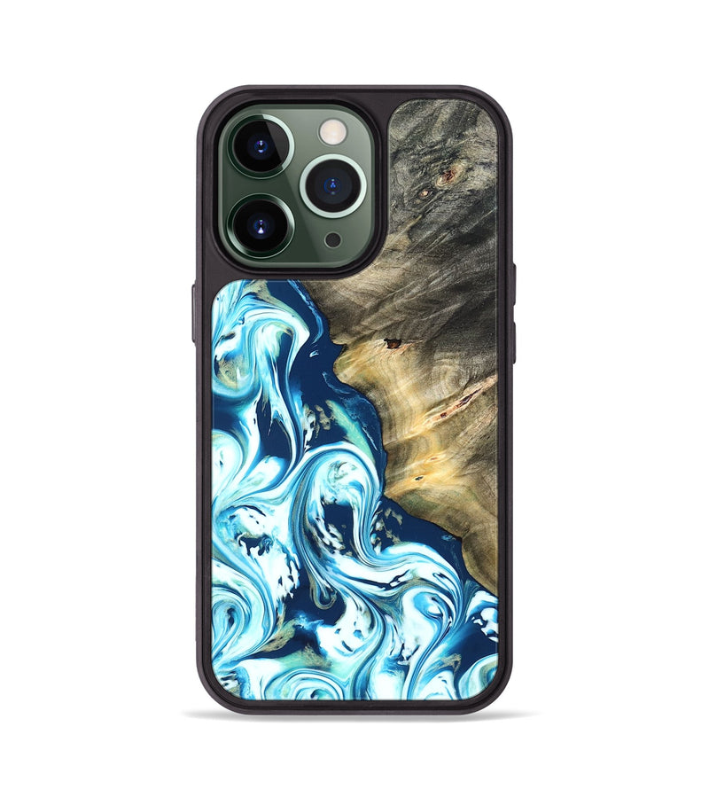 iPhone 13 Pro Wood Phone Case - Ottis (Blue, 822056)
