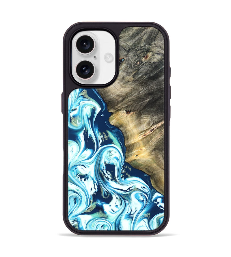 iPhone 17 Wood Phone Case - Ottis (Blue, 822056)